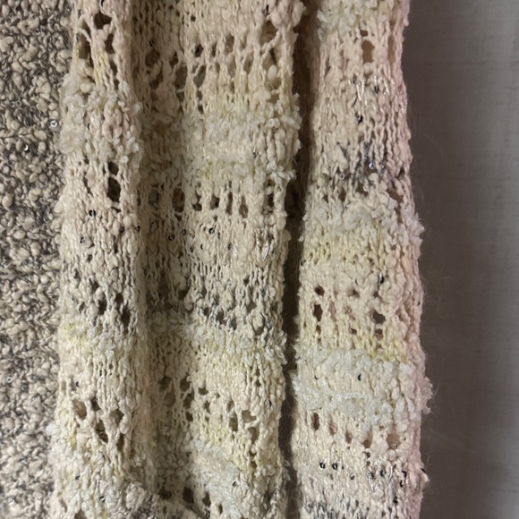Anthropologie Cream Textured Women's Cardigan - Picture 3 of 5
